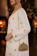 Half Moon Kundan Bag
